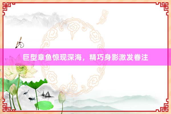 巨型章鱼惊现深海，精巧身影激发眷注